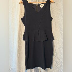 Ganni Black Peplum Sheath Dress